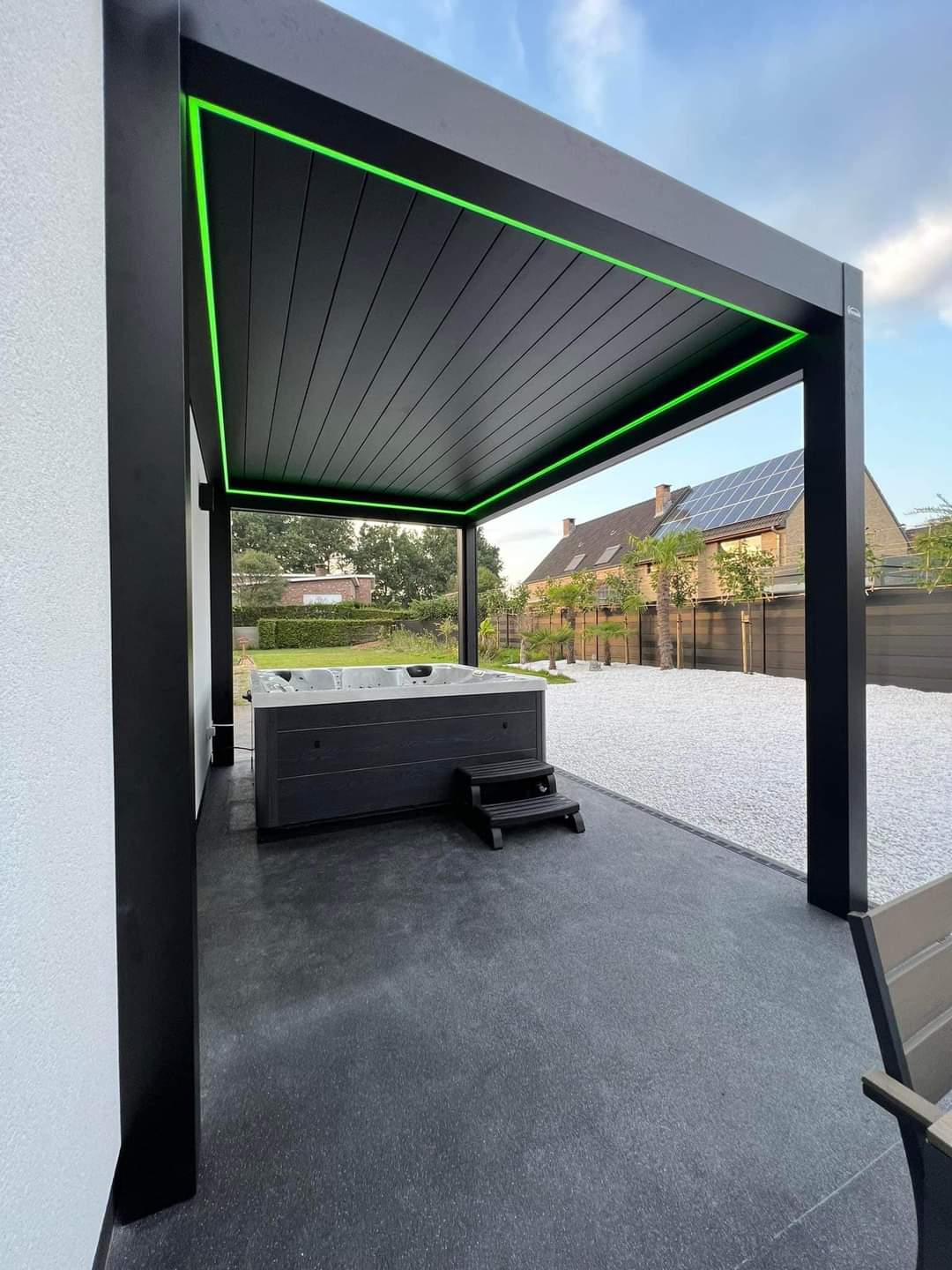 ​Lamellendak led-verlichting groen
