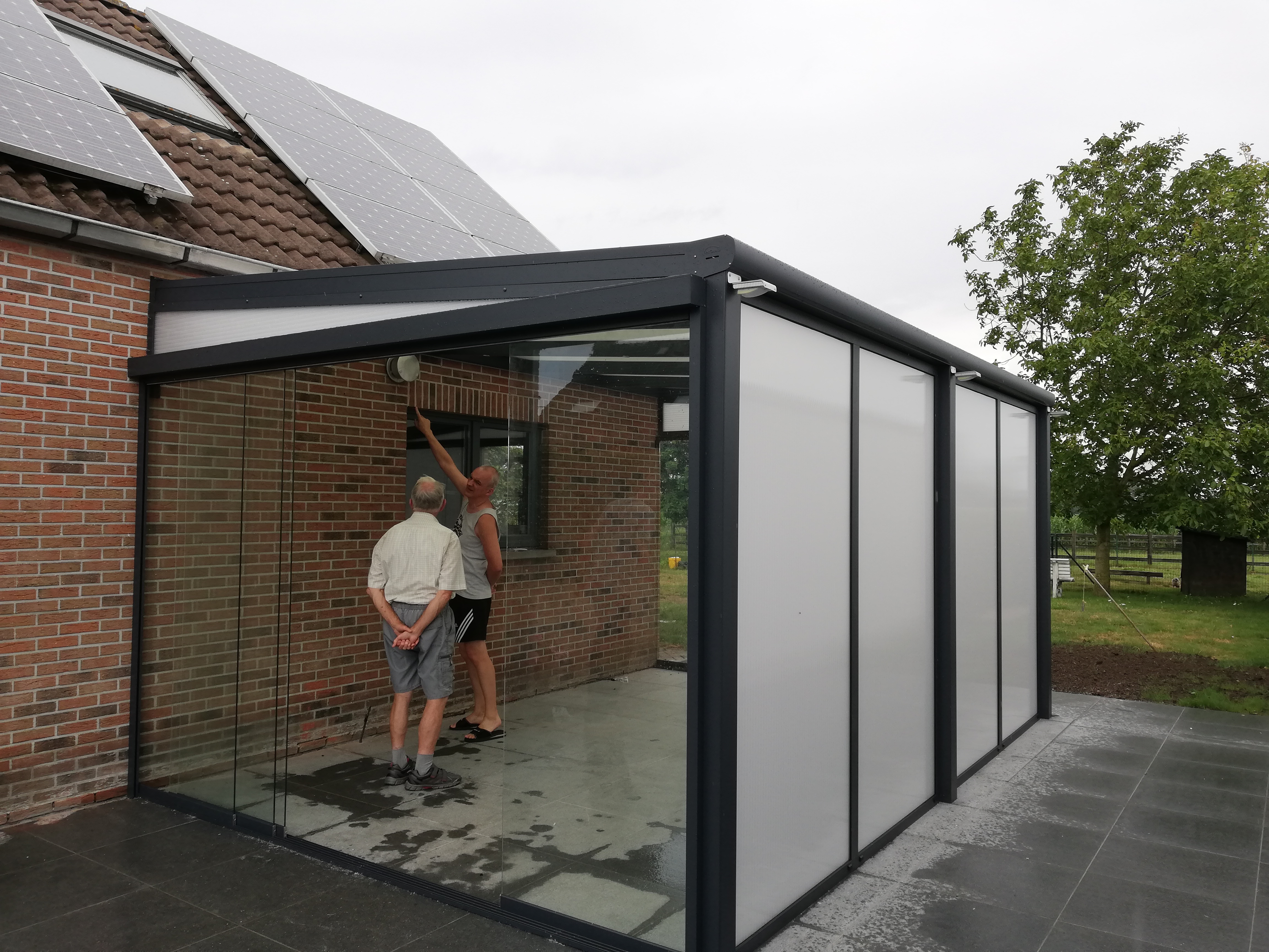 overkapping met glaswand, terrasoverkapping met glaswand