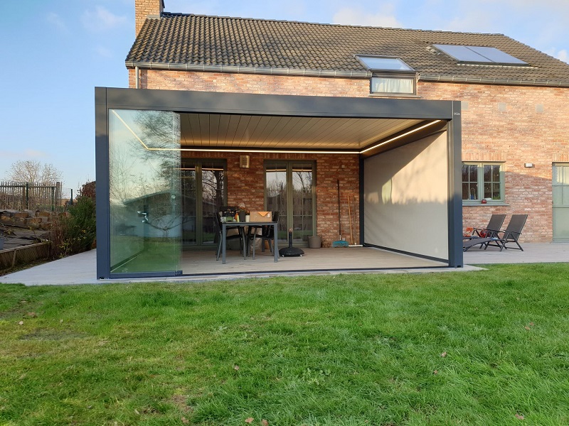 pergola met lamellen, overkapping met lamellendak